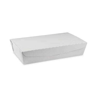 Pactiv Evergreen EarthChoice OneBox Paper Box, 55 oz, 9 x 4.9 x 2, White, 100/Carton (NOB02W)