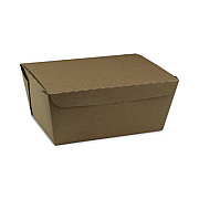 Pactiv Evergreen EarthChoice OneBox Paper Box, 66 oz, 6.5 x 4.5 x 3.3, Brown, 160/Carton (NOB03KEC)