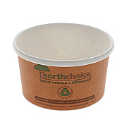 Pactiv Evergreen EarthChoice Compostable Soup Cup, Small, 8 oz, 3 .8 x 3.3 x 2.1, Brown, Paper, 500/Carton (PHSC8ECDI)