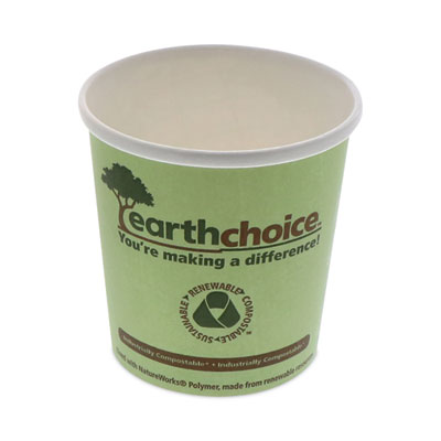 Pactiv Evergreen EarthChoice Compostable Soup Cup Large, 16 oz, 3.63" Diameter x 3.88" h, Green, Paper, 500/Carton (PHSC16ECDI)