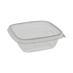 Pactiv Evergreen EarthChoice Square Recycled Bowl, 12 oz, 5 x 5 x 1.62, Clear, Plastic, 504/Carton (SAC0512)