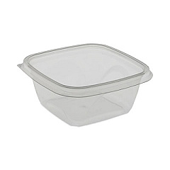 Pactiv Evergreen EarthChoice Square Recycled Bowl, 16 oz, 5 x 5 x 1.75, Clear, Plastic, 504/Carton (SAC0516)