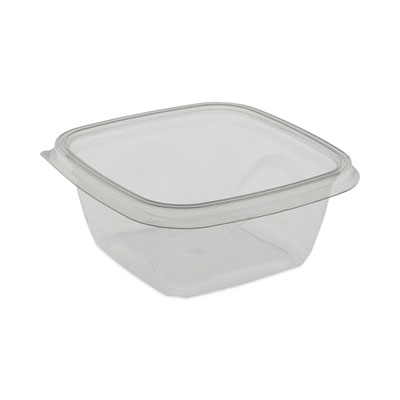 Pactiv Evergreen EarthChoice Square Recycled Bowl, 16 oz, 5 x 5 x 1.75, Clear, Plastic, 504/Carton (SAC0516)