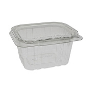 Pactiv Evergreen EarthChoice Tamper Evident Recycled Hinged Lid Deli Container, 16 oz, 5.37 x 4.5 x 2.62, Clear, Plastic, 304/Carton (TEHL5X416)