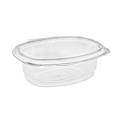 Pactiv Evergreen EarthChoice Recycled PET Hinged Container, 24 oz, 7.37 x 5.87 x 2.37, Clear, Plastic, 280/Carton (YCA910240000)