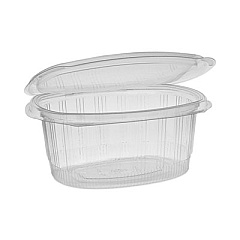 Pactiv Evergreen EarthChoice Recycled PET Hinged Container, 32 oz, 7.31 x 5.88 x 3.25, Clear, Plastic, 280/Carton (YCA910320000)