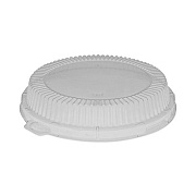 Pactiv Evergreen ClearView Dome-Style Lid with Tabs, Fluted, 6.2" Diameter x 1.1"h, Clear, Plastic, 504/Carton (YCI800120000)