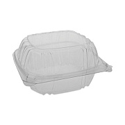 Pactiv Evergreen SENSATION SmartLock Hinged Lid Container, 5.7 x 6 x 3.1, Clear, Plastic, 500/Carton (YCI821600000)