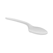 Pactiv Evergreen Fieldware Cutlery, Mediumweight Spoon, Plastic, White, 1,000/Carton (YFWSWCH)