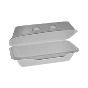 Pactiv Evergreen SmartLock Foam Hinged Lid Container, Medium, 8.8 x 4.5 x 3.1, White, 440/Carton (YHLW01840000)