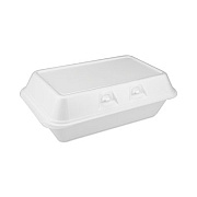 Pactiv Evergreen SmartLock Foam Hinged Lid Container, Medium, 8.8 x 5.5 x 3, White, 220/Carton (YHLW01880000)