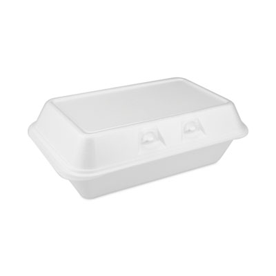 Pactiv Evergreen SmartLock Foam Hinged Lid Container, Medium, 8.8 x 5.5 x 3, White, 220/Carton (YHLW01880000)