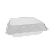 Pactiv Evergreen SmartLock Foam Hinged Lid Container, X-Large, 9.5 x 10.5 x 3.3, White, 250/Carton (YHLW10010000)