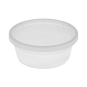 Pactiv Evergreen Newspring DELItainer Microwavable Container, 8 oz, 4.7" Diameter x 1.8"h, Clear, Plastic, 240/Carton (YL2508)