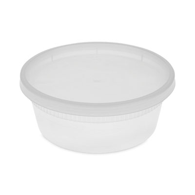 Pactiv Evergreen Newspring DELItainer Microwavable Container, 8 oz, 4.7" Diameter x 1.8"h, Clear, Plastic, 240/Carton (YL2508)