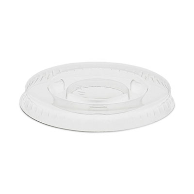 Pactiv Evergreen Plastic Portion Cup Lid, Fits 0.5 oz to 1 oz Portion Cups, Clear, 100/Sleeve, 25 Sleeves/Carton (YLS1FR)
