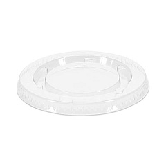 Pactiv Evergreen Plastic Portion Cup Lid, Fits 1.5 oz to 2.5 oz Portion Cups, Clear, 100/Pack, 24 Packs/Carton (YLS2FR)
