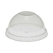 Pactiv Evergreen EarthChoice Strawless RPET Lid, Dome Lid, Fits 9 oz to 20 oz "A" Cups, Plastic, Clear, 900/Carton (YPDL20CNH)