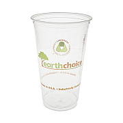 Pactiv Evergreen EarthChoice Compostable Cold Cup, 24 oz, Plastic, Clear/Printed, 580/Carton (YPLA24CEC)