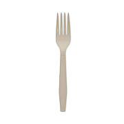 Pactiv Evergreen EarthChoice PSM Cutlery, Heavyweight Fork, Plastic, Tan, 1,000/Carton (YPSMFTEC)