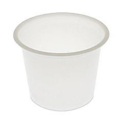 Pactiv Evergreen Plastic Portion Cup, 1 oz, Translucent, 200/Sleeve, 25 Sleeves/Carton (YS100)