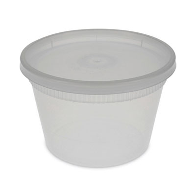 Pactiv Evergreen Newspring DELItainer Microwavable Container, 16 oz, 4.7" Diameter x 3.1"h, Clear, Plastic, 240/Carton (YSD2516)