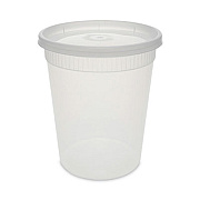 Pactiv Evergreen Newspring DELItainer Microwavable Container, 32 oz, 4.7" Diameter x 5.6" h, Clear, Plastic, 240/Carton (YSD2532)