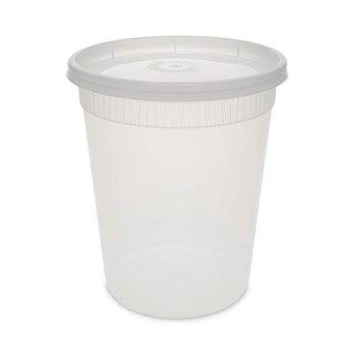 Pactiv Evergreen Newspring DELItainer Microwavable Container, 32 oz, 4.7" Diameter x 5.6" h, Clear, Plastic, 240/Carton (YSD2532)
