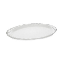 Pactiv Evergreen Placesetter Satin Non-Laminated Foam Dinnerware, Platter, 8.5 x 11.5, White, 500/Carton (YTH100430000)