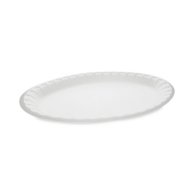 Pactiv Evergreen Placesetter Satin Non-Laminated Foam Dinnerware, Platter, 8.5 x 11.5, White, 500/Carton (YTH100430000)