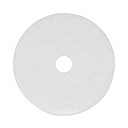 Boardwalk Polishing Floor Pads, 20" Diameter, White, 5/Carton (4020WHI)