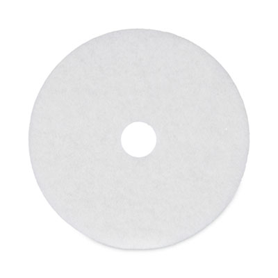 Boardwalk Polishing Floor Pads, 20" Diameter, White, 5/Carton (4020WHI)