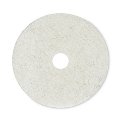 Boardwalk Natural Burnishing Floor Pads, 20" Diameter, White, 5/Carton (4020NAT)