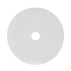 Boardwalk Polishing Floor Pads, 19" Diameter, White, 5/Carton (4019WHI)