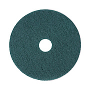 Boardwalk Heavy-Duty Scrubbing Floor Pads, 18" Diameter, Green, 5/Carton (4018GRE)