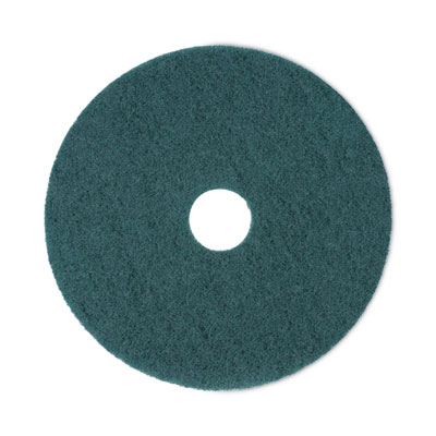 Boardwalk Heavy-Duty Scrubbing Floor Pads, 18" Diameter, Green, 5/Carton (4018GRE)