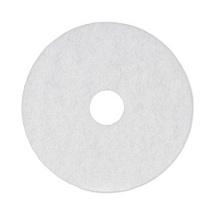 Boardwalk Polishing Floor Pads, 16" Diameter, White, 5/Carton (4016WHI)