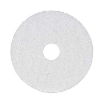 Boardwalk Polishing Floor Pads, 16" Diameter, White, 5/Carton (4016WHI)