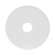 Boardwalk Polishing Floor Pads, 15" Diameter, White, 5/Carton (4015WHI)