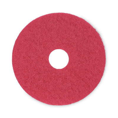 Boardwalk Buffing Floor Pads, 15" Diameter, Red, 5/Carton (4015RED)
