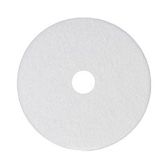 Boardwalk Polishing Floor Pads, 14" Diameter, White, 5/Carton (4014WHI)