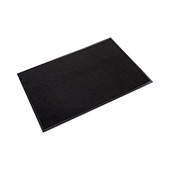 Crown Rely-On Olefin Indoor Wiper Mat, Rectangular, Black Cut Pile Surface, 48" x 72" (GS0046BK)