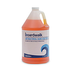 Boardwalk Antibacterial Liquid Soap Refill, Clean Scent, 1 gal Bottle, 4/Carton (430CT)