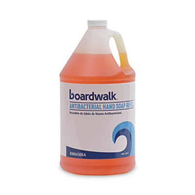 Boardwalk Antibacterial Liquid Soap Refill, Clean Scent, 1 gal Bottle, 4/Carton (430CT)