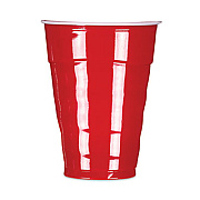 Hefty Easy Grip Disposable Plastic Party Cups, 9 oz, Red, 50/Pack, 12 Packs/Carton (C20950CT)