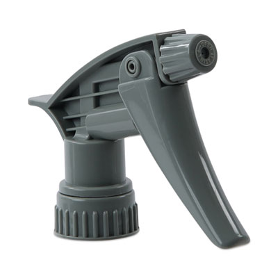 Boardwalk Chemical-Resistant Trigger Sprayer 320CR, 7.25" Tube, Fits 16 oz Bottles, Gray, 24/Carton (72108)