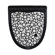 Boardwalk Disposable Urinal Floor Mat 2.0, Shield-Shaped, Black/White Slip-Resistant Surface, 17.5" x 20", 6/Carton (UMBW)