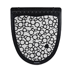 Boardwalk Disposable Urinal Floor Mat 2.0, Shield-Shaped, Black/White Slip-Resistant Surface, 17.5" x 20", 6/Carton (UMBW)