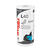 WypAll L40 Towels, Small Roll, 10.4 x 11, White, 70/Roll, 24 Rolls/Carton (05027)