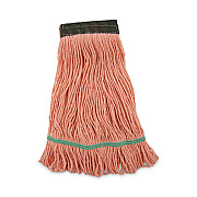 Boardwalk Super Loop Wet Mop Head, Cotton/Synthetic Fiber, 5" Headband, Medium Size, Orange, 12/Carton (502OR)